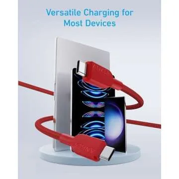 Anker USB C to USB C Cable(2Pack,3FT),240W USB C Charger Cord Fast Charge for iPhone 16/15 Series, MacBook Pro 2020,iPad Air 4 and More (USB 2.0,Red)