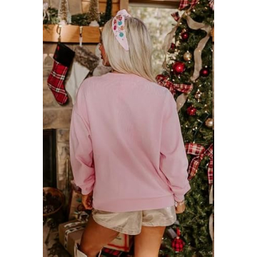 LILTWIST Christmas Sweatshirts for Women Sequin Holiday Nutcracker Long Sleeve Shirts Ugly Christmas Sparkly Graphic Sweater