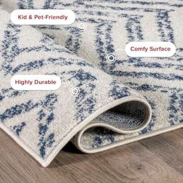 nuLOOM Rosanne Transitional Striped Area Rug, 5x7, Blue