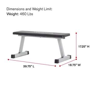 Weider Platinum Flat Bench for Dumbbell Training