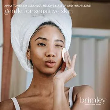 Brimley 16 Pack Reusable Cotton Pads, Washable Makeup Remover Bamboo Rounds for Sensitive Face with 2 Cotton Mesh Laundry Bags