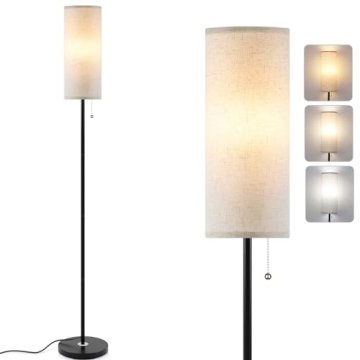 Coucrek Modern LED Floor Lamp with 3 Color Temperatures