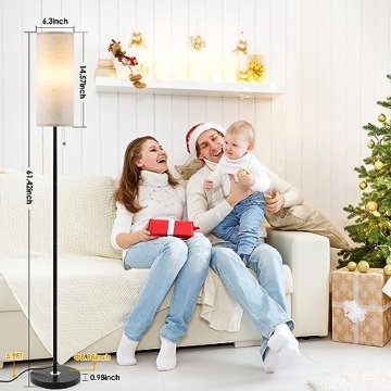Coucrek Modern LED Floor Lamp with 3 Color Temperatures