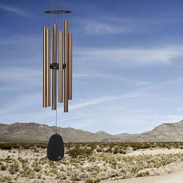 Woodstock Wind Chimes for Outside, Outdoor Decor, Garden Decor, Patio Decor, Front Porch Decor, (44"...