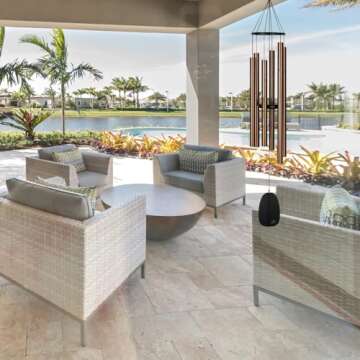 Woodstock Wind Chimes for Outside, Outdoor Decor, Garden Decor, Patio Decor, Front Porch Decor, (44") Bells of Paradise Wind Chime, Bronze Gifts (BPLBR)