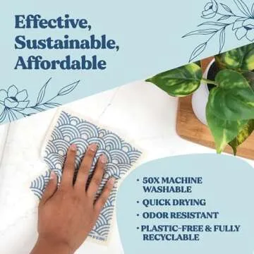 FEBU Swedish Dishcloths - Eco-Friendly Reusable Kitchen Towels