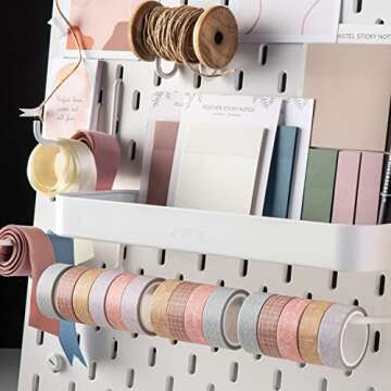 DIVERSEBEE Pastel Washi Tape Set, 5 Rolls Decorative Scrapbook Tape, Cute Craft Tape, Scrapbooking Bullet Journal Supplies, Bible Journaling, Planner Accessories, Gift Wrap Tape (Forest)