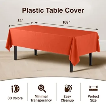 Premium Orange Tablecloths – 6-Pack 54" x 108"