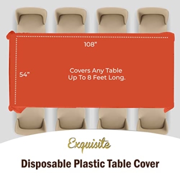 Premium Orange Tablecloths – 6-Pack 54" x 108"