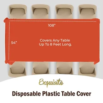 Premium Orange Tablecloths – 6-Pack 54" x 108"