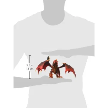 Lava Dragon Figurine - Moveable Wings, Perfect Toy for Kids