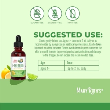 L-Theanine 200mg Drops Mood Sleep Support Vegan Non-GMO