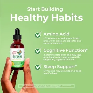 L-Theanine 200mg Drops Mood Sleep Support Vegan Non-GMO