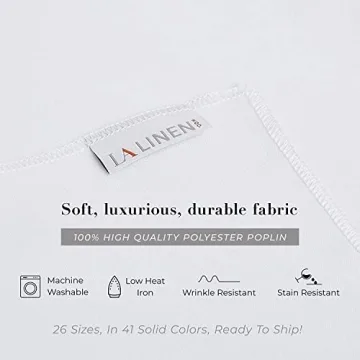 Durable LA Linen 90x156 Inch Red Polyester Tablecloth - Stain & Wrinkle Resistant