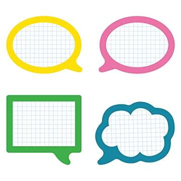 Carson Dellosa 36-Piece School Pop Speech Bubble Cutouts, Speech Bubble Cutouts for Bulletin Board a...