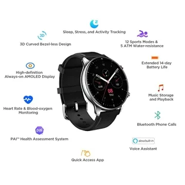 Amazfit GTR 2 Smart Watch - 14 Day Battery, Alexa & Fitness Features