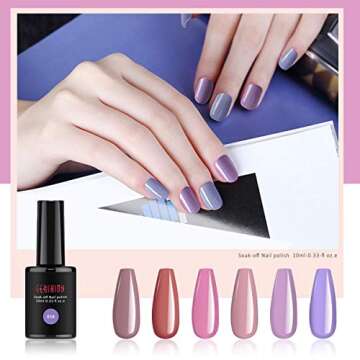 GERSHION Gel Nail Polish Nude, Nail Gel Polish Set Soak Off UV LED Required Gel Polish Kit Gel Nail ...