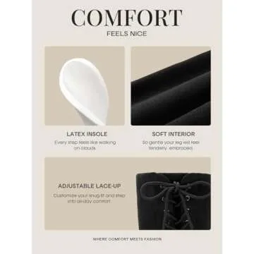 DREAM PAIRS Women's Laurence Over The Knee Thigh High Chunky Heel Boots Long Stretch Sexy Fall Boots,Size 9,Black,Laurence