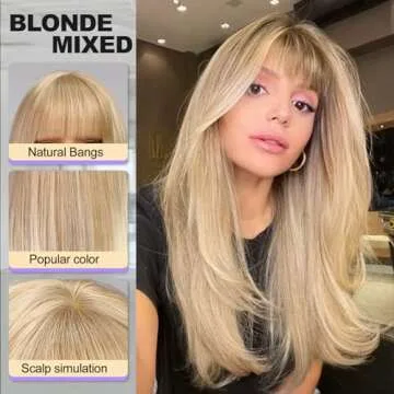 KOME Blonde Highlight Layered Wig for Women | Style & Fun