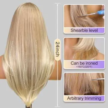 KOME Blonde Highlight Layered Wig for Women | Style & Fun