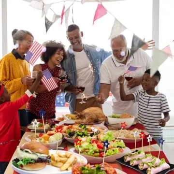 Minisland Big White Star Cocktail Picks for Appetizers