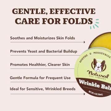 Natural Dog Company Wrinkle Balm - 2 oz Pet Skin Care Solution