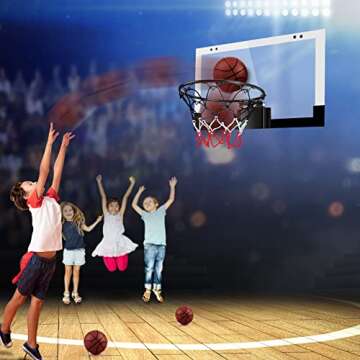 TREYWELL Indoor Basketball Mini Hoop - Ideal Gifts for Kids 8-12 with 3 Balls