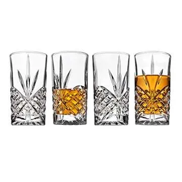 Godinger Highball Drinking Glasses - Dublin Crystal Collection Set of 4