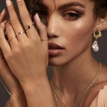 Yowivon Pearl Drop Earrings Elegant Hypoallergenic Jewelry