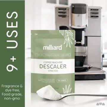 Milliard Descaler Powder - Coffee & Espresso Machine Descaling Cleaning Solution For Use With Keurig...