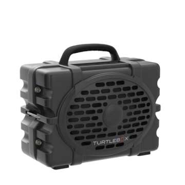 Turtlebox Gen 2: Loud! Outdoor Portable Bluetooth 5.0 Speaker | Rugged, IP67, Waterproof, Impact Resistant & Dustproof (Plays to 120db, Pair 2X for True L-R Stereo), Thunderhead Gray/Black