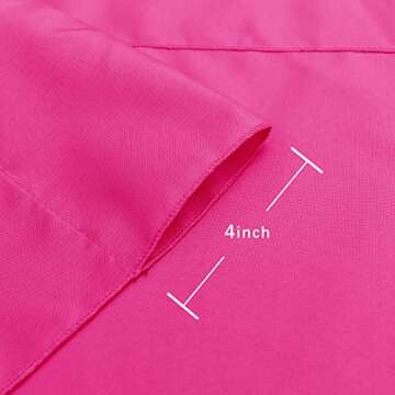 Hiasan Fuchsia Backdrop Curtains for Parties, Polyester Photography Backdrop Drapes for Family Gatherings, Wedding Decorations, 5ftx10ft, Set of 2 Panels