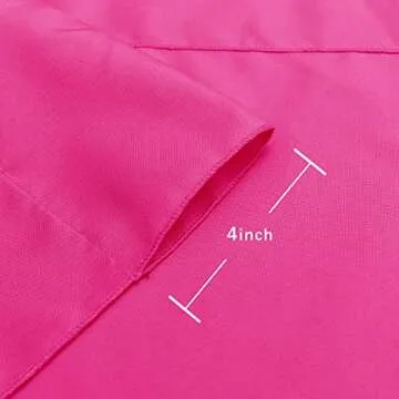 Hiasan Fuchsia Backdrop Curtains for Parties, Polyester Photography Backdrop Drapes for Family Gatherings, Wedding Decorations, 5ftx10ft, Set of 2 Panels