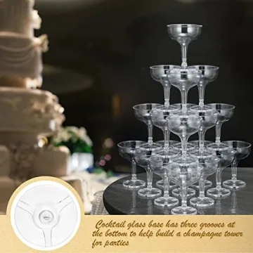 Zopeal Stackable Champagne Glasses for Wedding Events