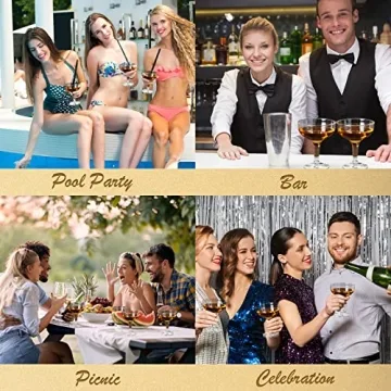 Zopeal Stackable Champagne Glasses for Wedding Events