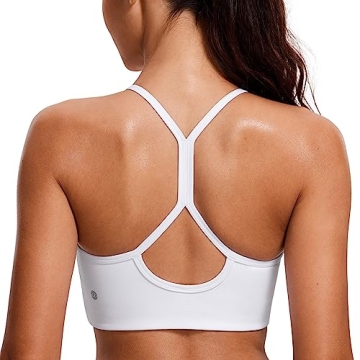 CRZ YOGA Butterluxe Women's High Neck Y Back Sports Bra - Perfect Comfort & Style