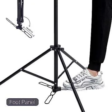 HYOUJIN Tall Wig Head Stand,Wig Stand Tripod Mannequin Head Stand Adjustable Stand With Foot Panel f...