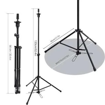 HYOUJIN Adjustable Tall Wig Head Stand with Carry Bag