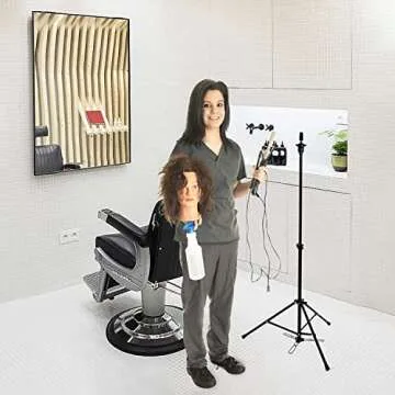 HYOUJIN Adjustable Tall Wig Head Stand with Carry Bag