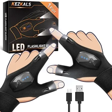 KEZKALS LED Flashlight Gloves - Perfect Practical Gift for Any Occasion