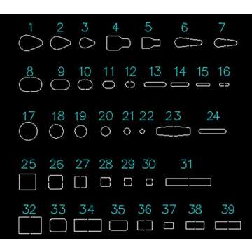 39 Shape Style One Hole Hollow Punch Cutter Tool Leather Craft Set DIY For Handmade