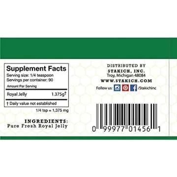 Stakich Fresh Royal Jelly - All Natural Superfood Delight