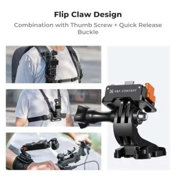 K&F Concept Charging Adapter Base for DJI Osmo Pocket 3, Desktop Type-C Charging Dock Fit Arca-Swiss Standard, with 1/4 Screw Hole/Folding Finger, Aluminum Alloy Bracket