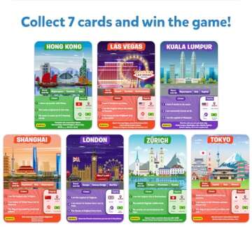 Skillmatics Card Game - Guess in 10 Cities Around The World, Educational Travel Toys for Boys, Girls, and Kids Who Love Board Games, Geography and History, Gifts for Ages 8, 9, 10 and Up