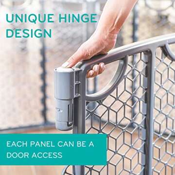 Evenflo Versatile Play Space Adjustable Play Area, 6-Panel (Cool Gray)