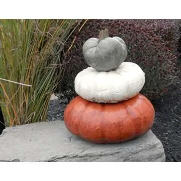 Stackable Pumpkins Set of 3, Artificial Halloween Stone Pumpkin & Cinderella Jacko'lantern Artificial Gourd Indoor and Outdoor Decor