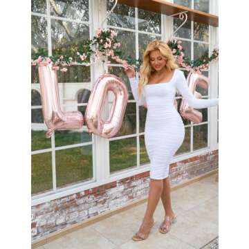 Flattering BEAGIMEG Bodycon Midi Dress for Parties