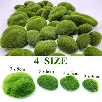 DUENEW 40PCS Artificial Moss Rocks for Home Decor & Craft