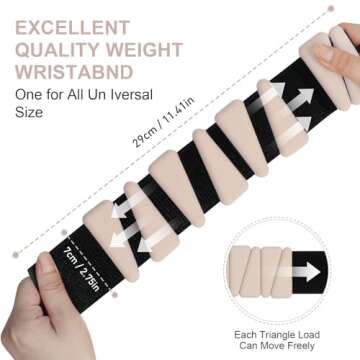 Wrist Weights Set of 2, Adjustable Wrist and Ankle Weights Set for Women and Men, Wearable Silicone ...