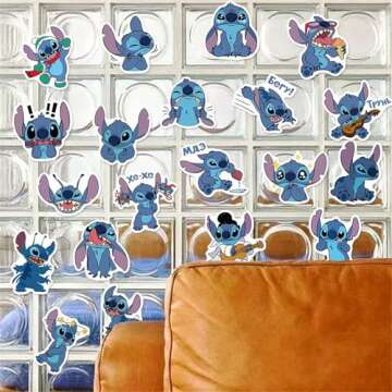 50Pcs Cartoon Movie Stickers Gifts for Kids Girl Laptop, Cute Waterproof Vinyl Cartoon Decal for Tee...